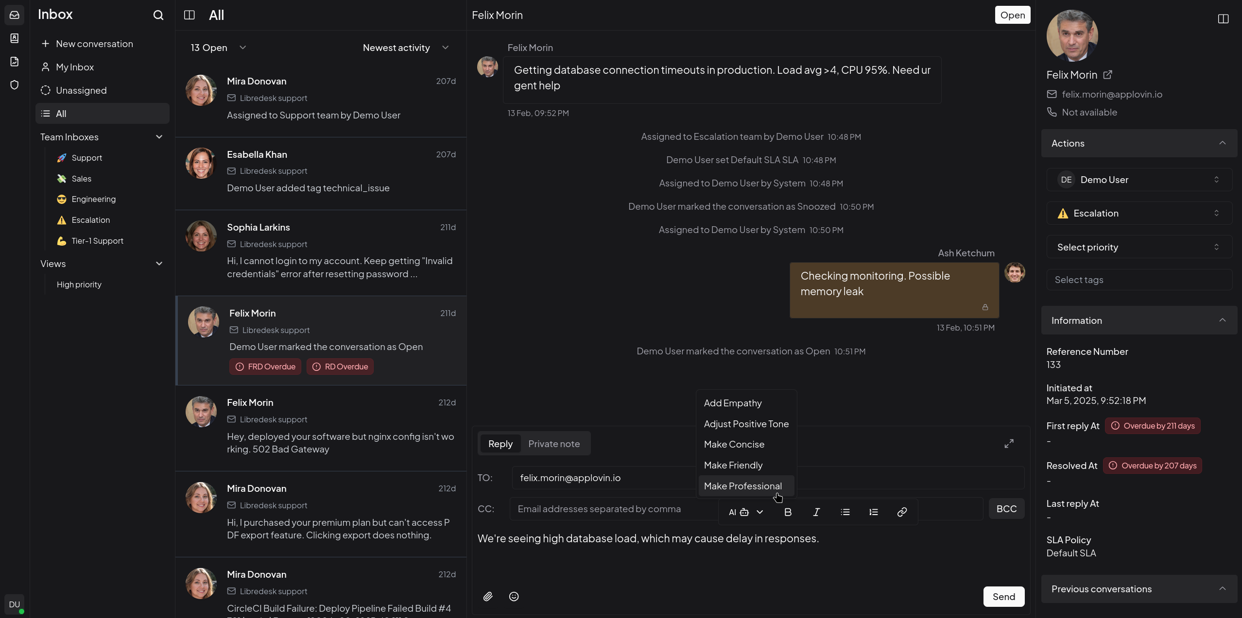 Libredesk Screenshot