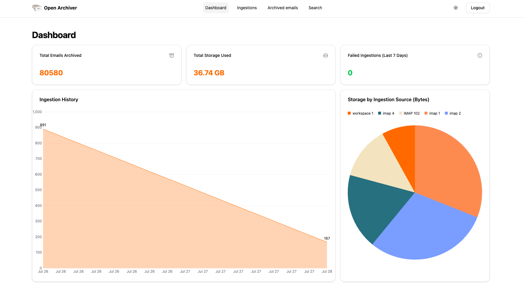 Open Archiver Screenshot