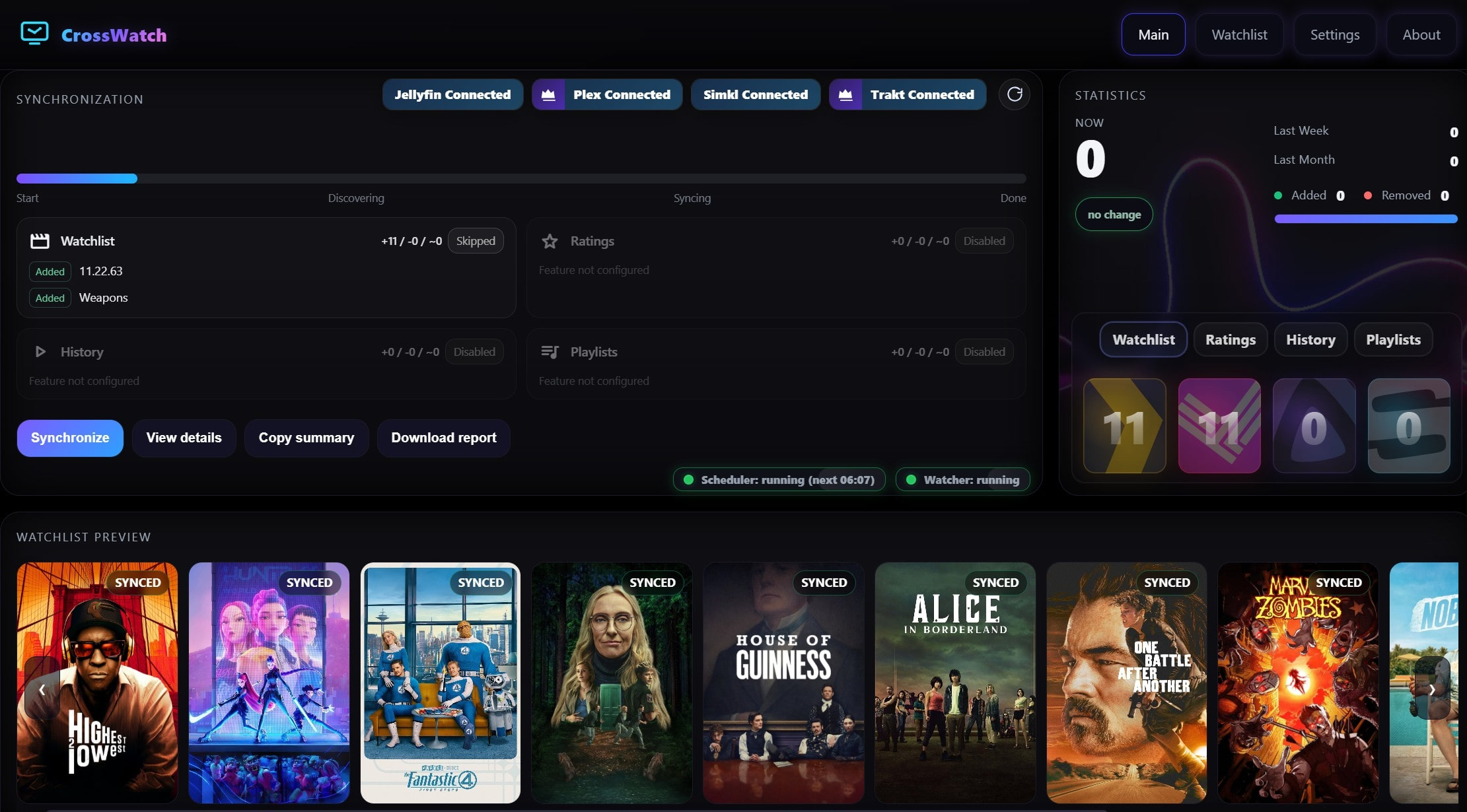 Crosswatch Screenshot